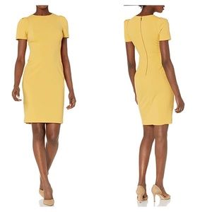 Calvin Klein Fitted Cocktail Short Sleeve Sheath Dress Brand New Never Used